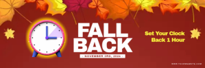 Floral Fall Back Tajuk Twitter template