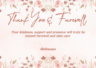 Floral Farewell Card Postcard template