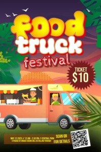 Food Truck Festival Poster Template