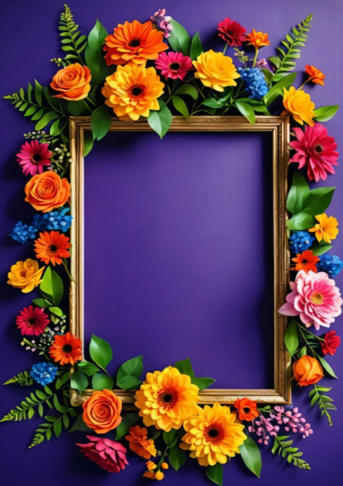 Floral Frame Funeral Design Template | PosterMyWall