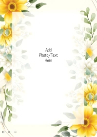Floral Frame template A6