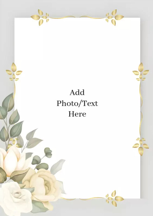 Floral Frame Template A6