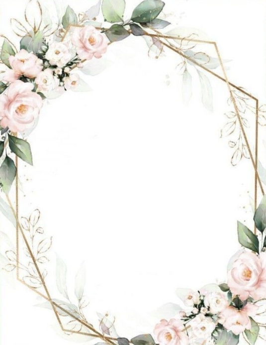 Wedding Frame Sample Layout Floral frame wedding template design | PosterMyWall