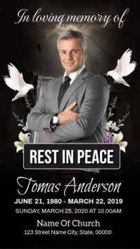 Funeral Announcement Instagram Story Template PosterMyWall Funeral Announcement Instagram Story Template PosterMyWall