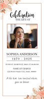 Floral Funeral Bookmark Template Rack Card