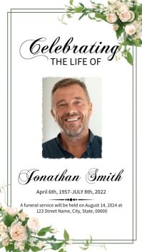 Floral Funeral Instagram Story template