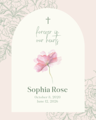 Hvid Memorial Service Instagram Portrait Template - Page 1