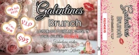 Floral Galentines Event Ticket With Stub Twitch Profile Banner template
