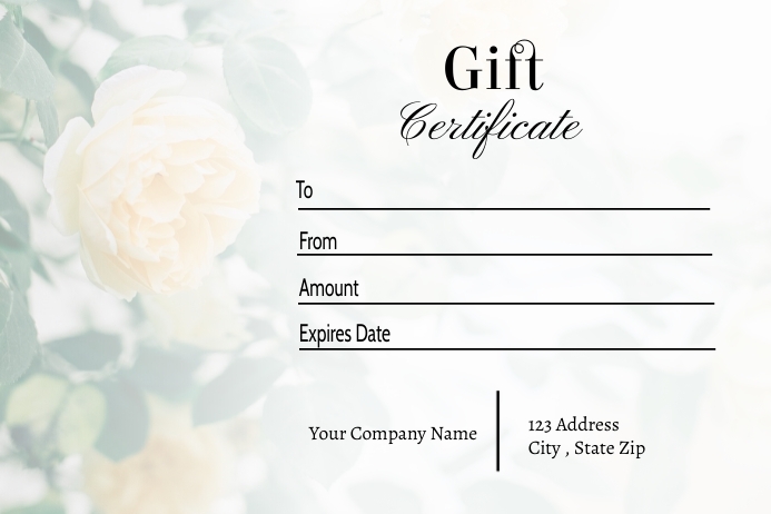 Floral Gift Certificate Template | PosterMyWall floral-gift-certificate-template-postermywall