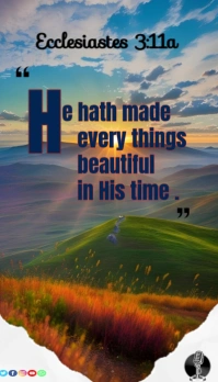 Floral God Beautiful Timing Business Card template