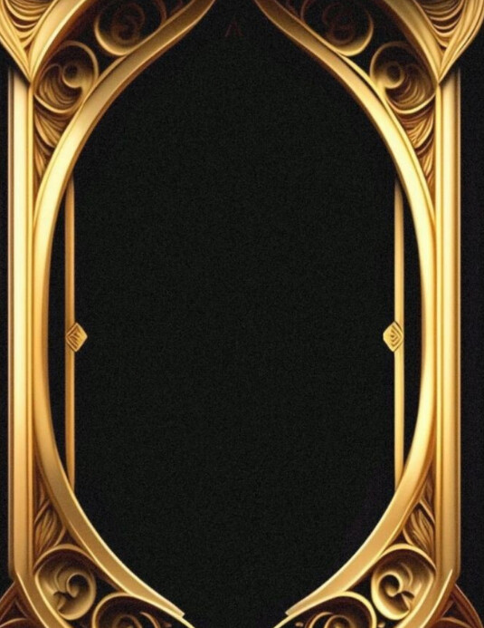 Copy of Floral Golden Frame Flyer (us Letter) | PosterMyWall