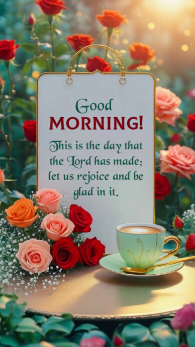 Floral Good Morning  Whatsapp Status template
