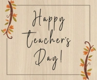 Floral Greeting Card Medium Rectangle template