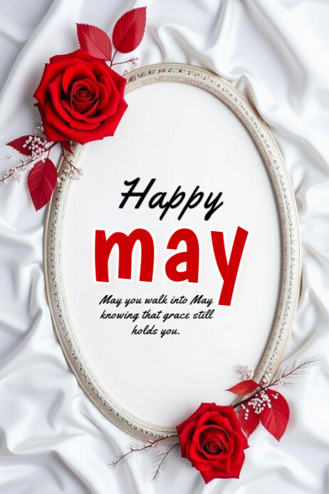Floral Happy May Banner 4' × 6' Template | PosterMyWall