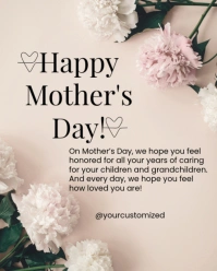 Floral Happy Mother's Day Instagram Portrait template