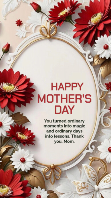 Floral Happy Mother's Day Whatsapp Status Template | PosterMyWall