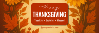 Floral Happy Thanksgiving Twitter Banner template