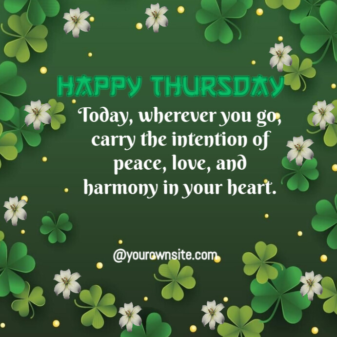 Floral Happy Thursday  Instagram Post template