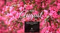Floral  Hello August Brand Digital Display (16:9) template