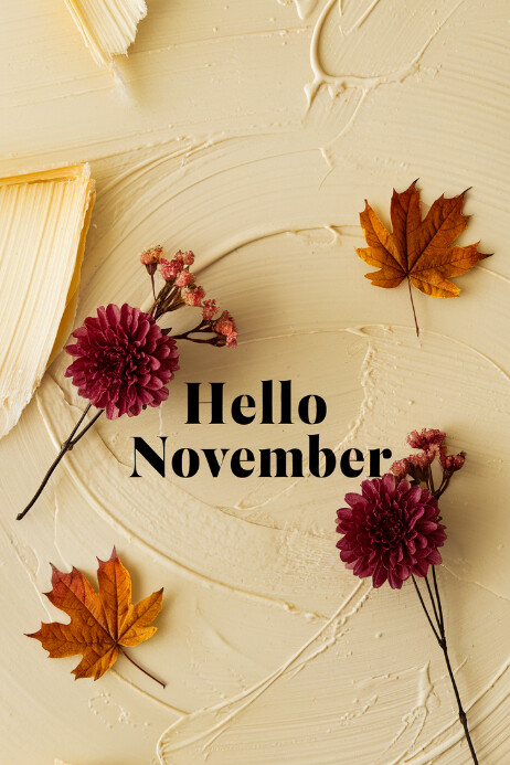 Floral Hello November/ Welcome Autumn/ Welcome November/hello Autumn ...