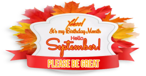 White September Birthday Celebration Facebook Gedeelde Prent Template