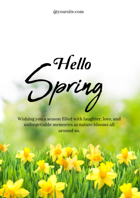 Hello Spring Tree Template Floral Hello Spring A3 Template | PosterMyWall