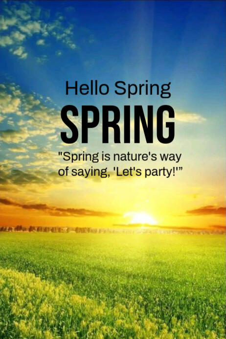 Poster Fhello Spring Floral Hello Spring Poster Template | PosterMyWall