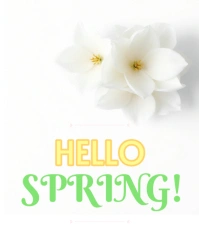 Floral Hello Spring Template Poster Flyer Instagram Portrait