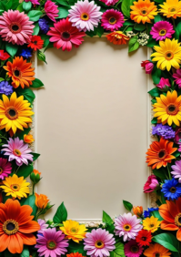 Floral Home furniture Decor A4 template