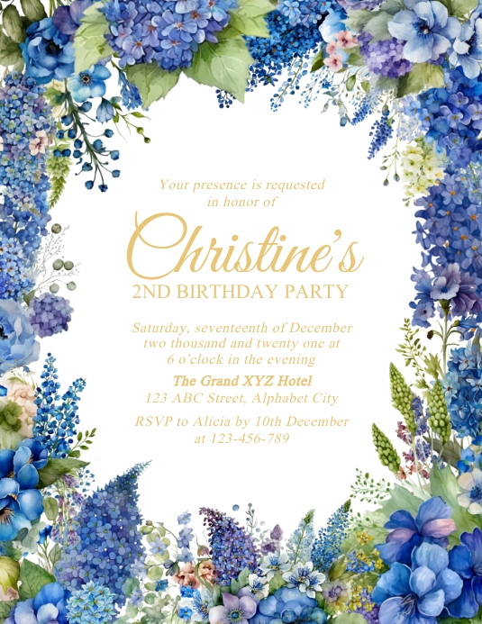 Copy of Floral Invitation | PosterMyWall Copy of Floral Invitation | PosterMyWall