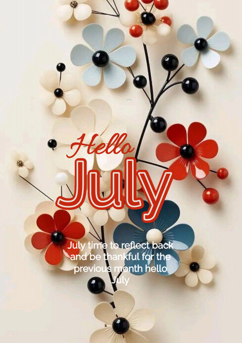 Plantilla de Floral July A4 | PosterMyWall