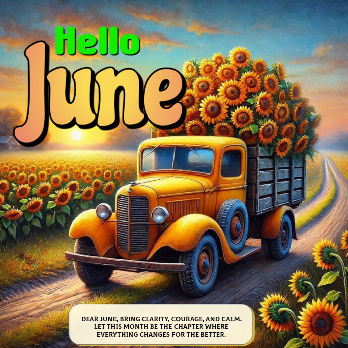 Floral June Post Logo Template | PosterMyWall