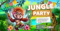 Floral Jungle Party Facebook Event Cover template