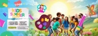 Floral Kids Summer Camp  Facebook Cover Photo template