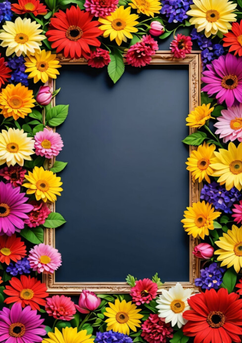 Floral Love Note Frame Template | PosterMyWall