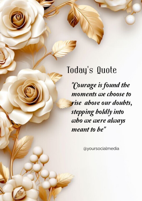 Floral Maximalist Inspirational Quotes A4 template