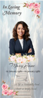 Floral memorial bookmark Kartu Rak template