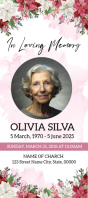 Floral Memorial Bookmark Template Displaykaart