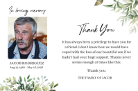 White Memorial Thank You Tatak Template
