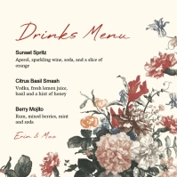 Floral Menu Instagram Square template