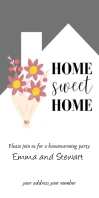 Floral Minimal Housewarming  Roll Up Banner 3 template