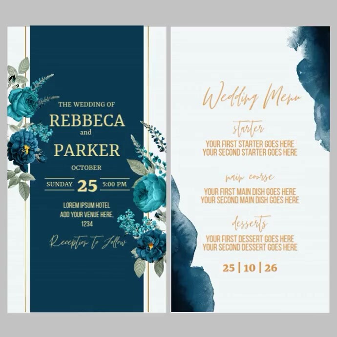 Floral Modern Invitation Template | PosterMyWall