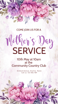 Floral Mother's Day Service Instagram Story template