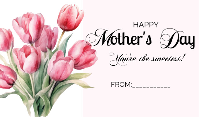 Floral Mother's Day Gift Tag Etykietka doczepna template