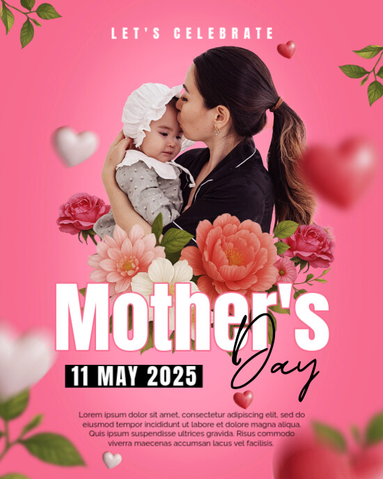 Floral Mother's Day Instagram Portrait Template