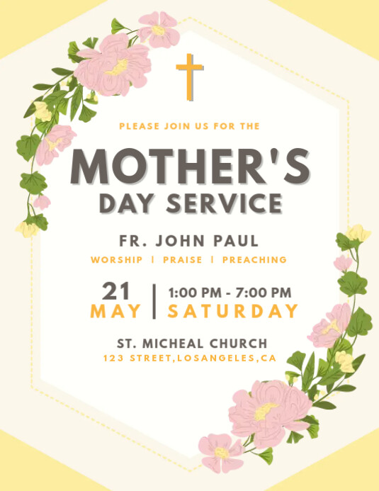 Mother's Day Program Flyers Template | PosterMyWall