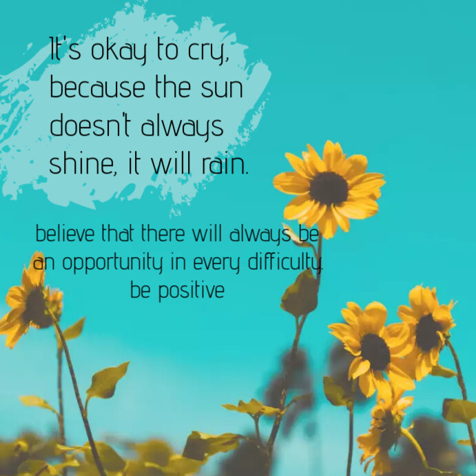 Floral Motivation Word Instagram Post Template PosterMyWall