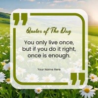 Floral Motivational Quotes Instagram Post template