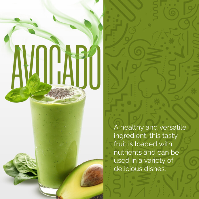 Avacado Posts Copy of Floral National Avocado Day Instagram Post | PosterMyWall