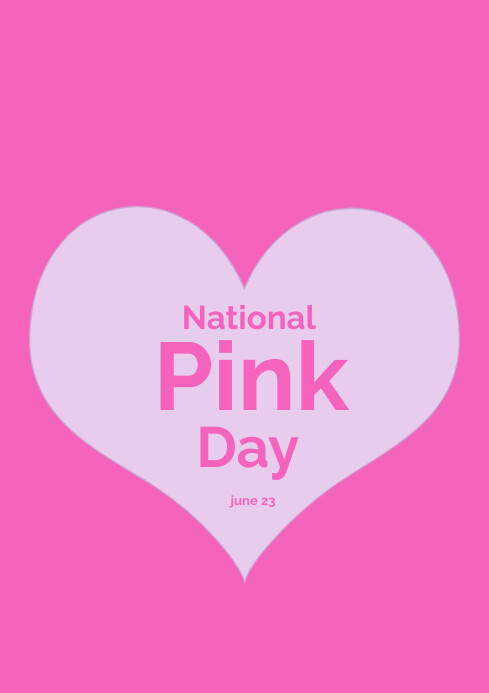 Floral National Pink Day Colors The World In Template | PosterMyWall